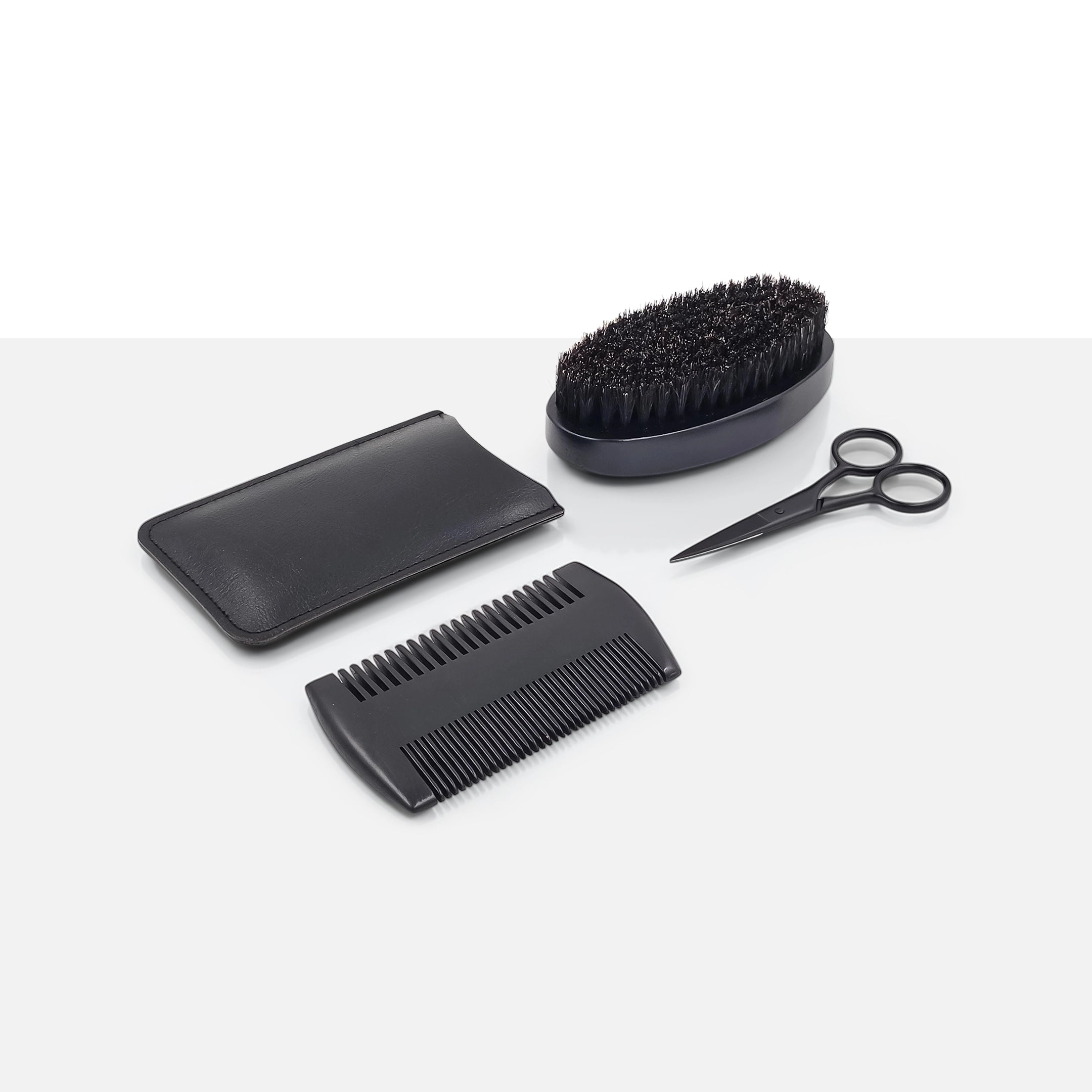 Beard Care Set – Brush, Comb & Scissors